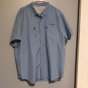 American Outdoorsman Blue Fishing Short Sleeve Shirt